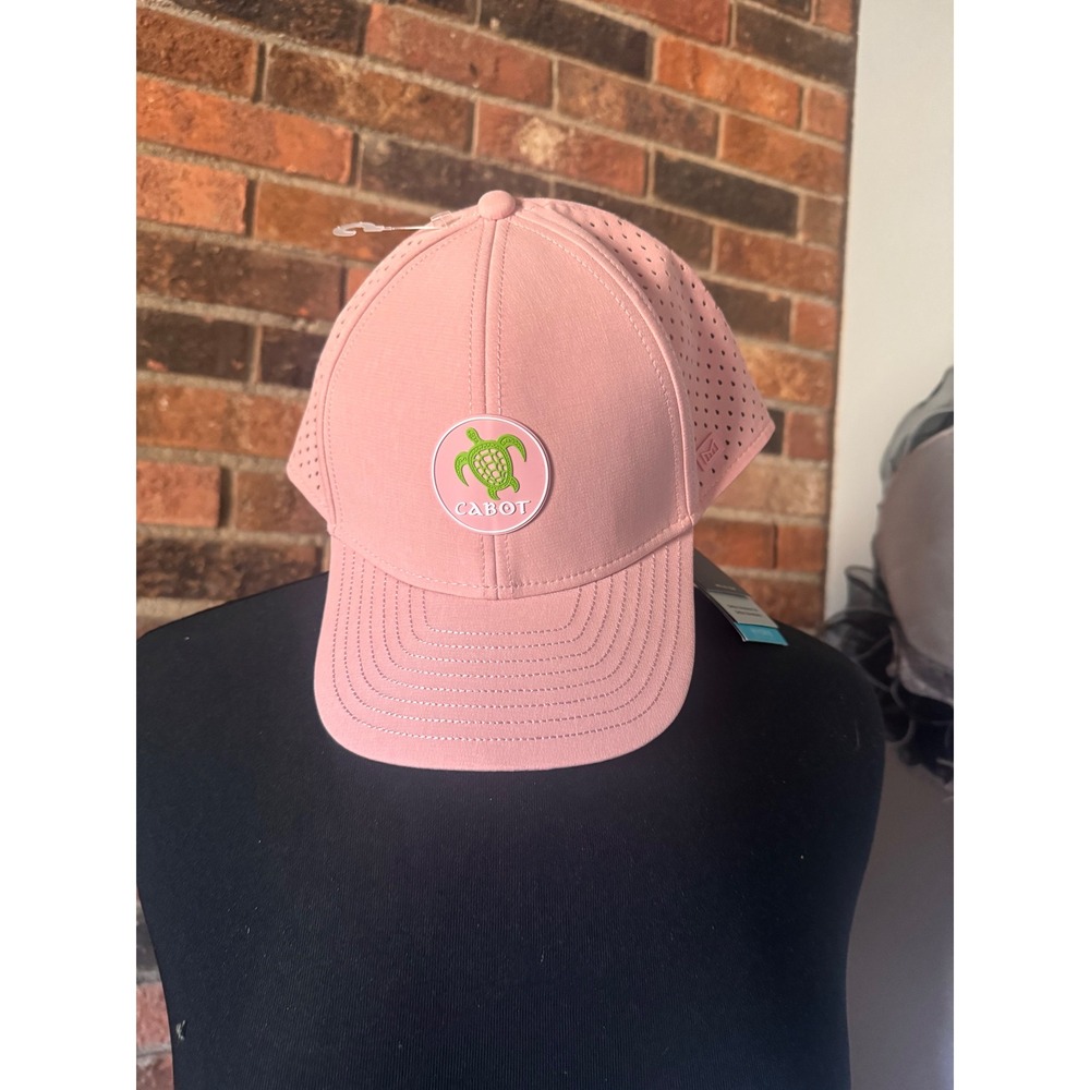 Melin A-Game Hydro Hat Pink Cabot Turtle Performance Snapback Cap Small